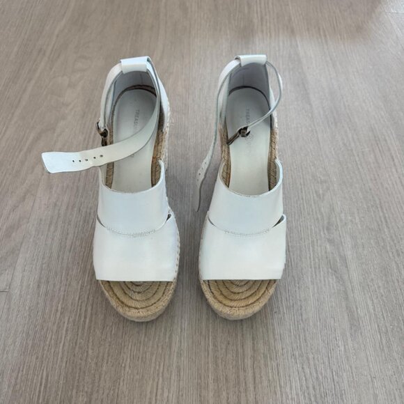 Treasure & Bond White Leather Espadrille Heels. Women's Size 8.5 - Picture 3 of 7